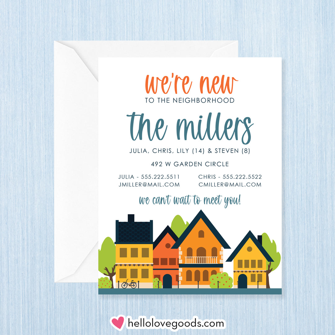 New To The Neighborhood Moving Announcement Cards