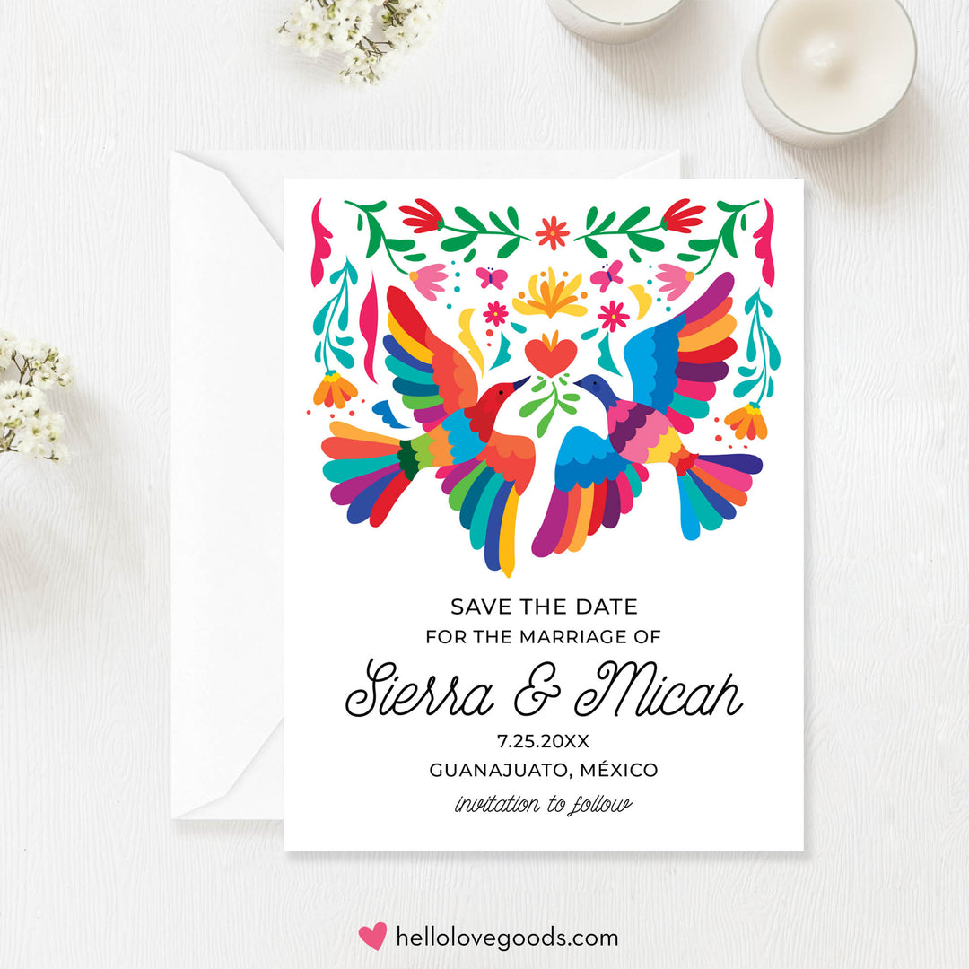 Save The Date announcement flat cards with envelopes