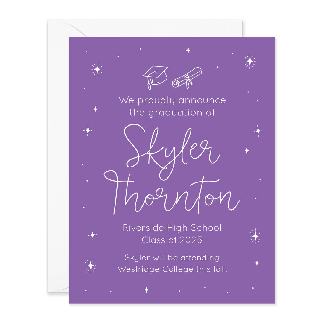 grad cards 2025 Hand-drawn Graduation Announcements – HelloLoveGoods
