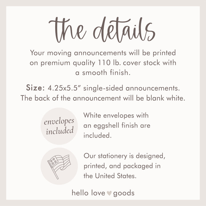 Autumn Floral and Pumpkins Moving Announcement