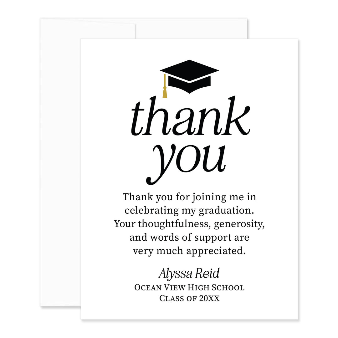 grad card thank you template Graduation Personalized Cards Folded Flat Note Stationery Custom Notecard Graduate Senior Flowers Flat or Folded 15 Folded Cards / No Our note cards are the perfect way to thank your guests for making your day special This item is unavailable -