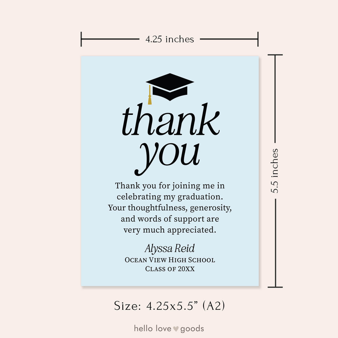 Graduation Cap Thank You Notes – HelloLoveGoods