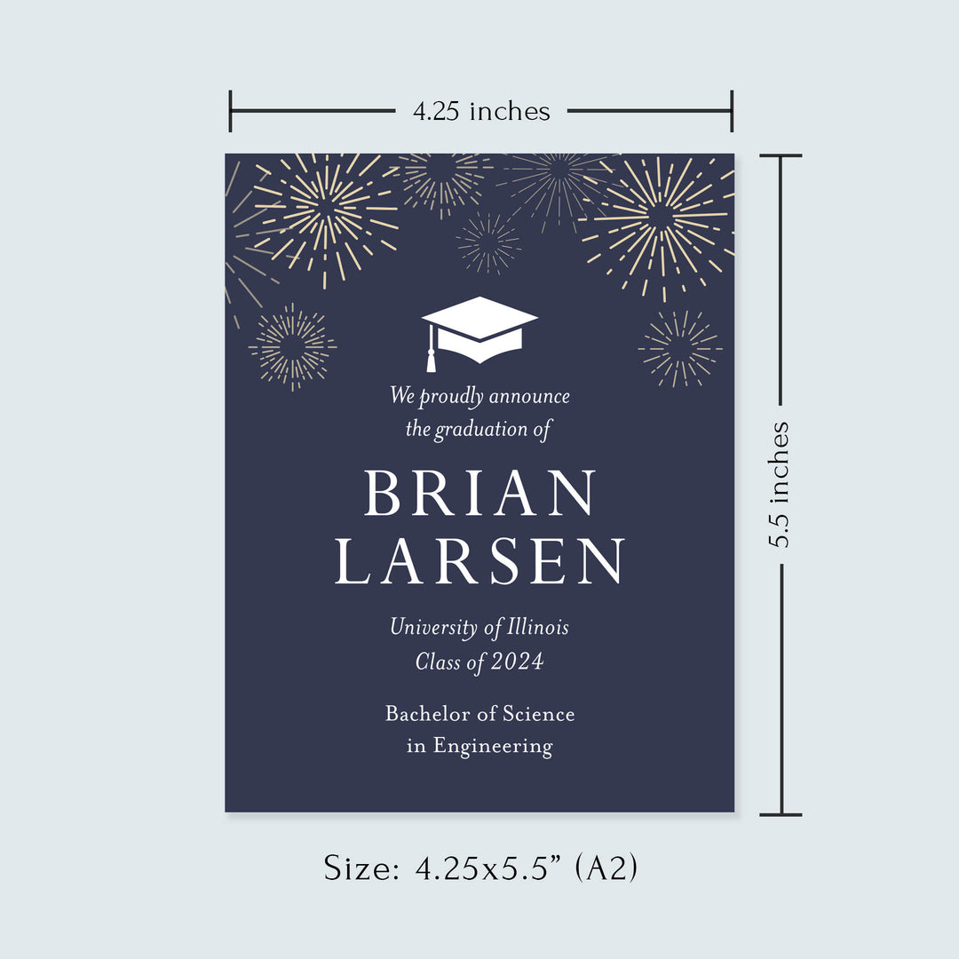Navy Blue and White College Graduation Announcements HelloLoveGoods Navy Blue and White College Graduation Announcements HelloLoveGoods