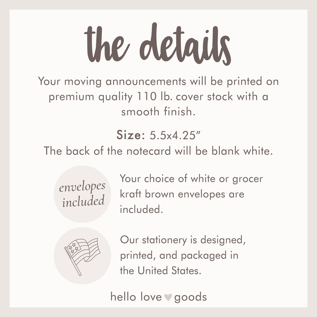 Mistletoe Holly Moving Announcement Cards