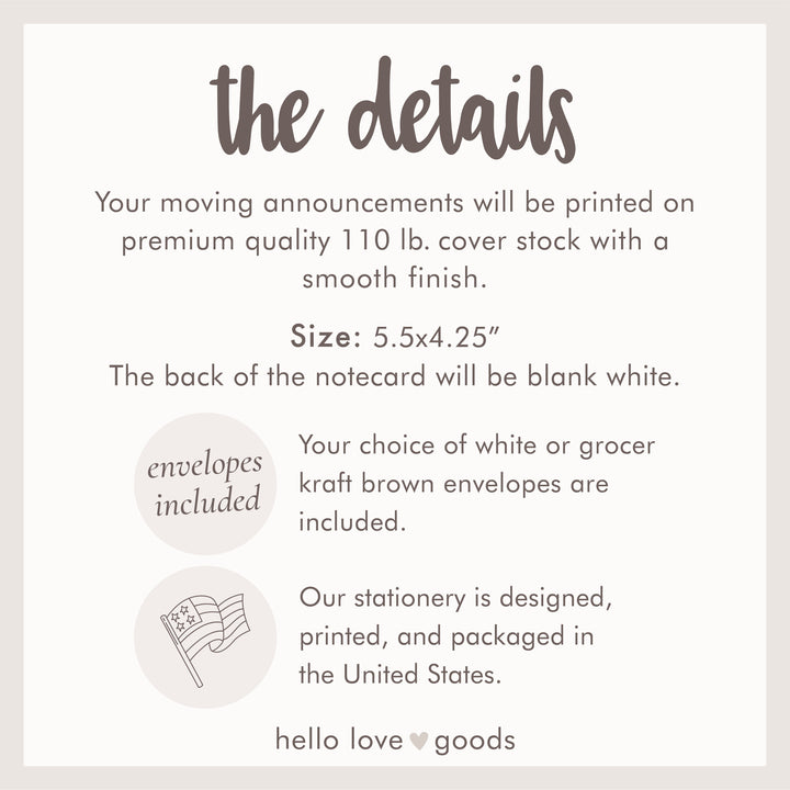 Mistletoe Holly Moving Announcement Cards