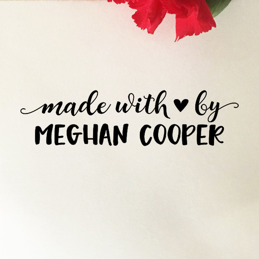 Personalized Made With Love By Stamp