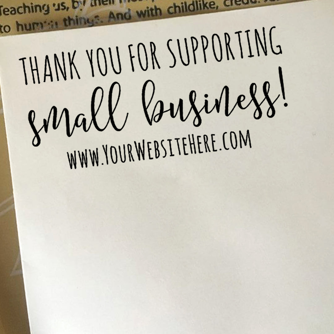 Small business stamp personalized wth website