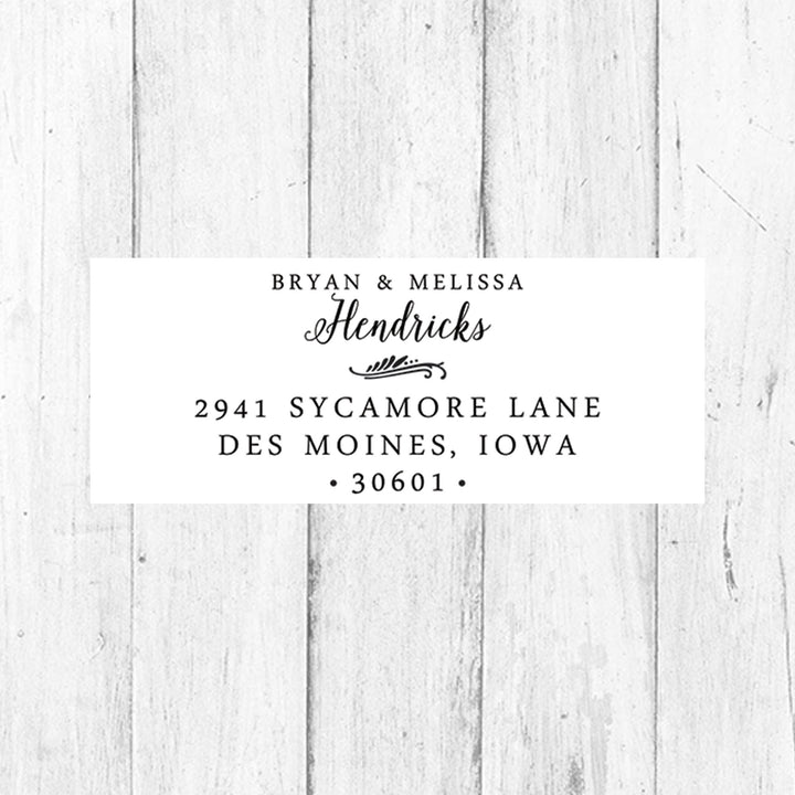 Return Address Stamp for Couples, Self-Inking or Wooden Stamp