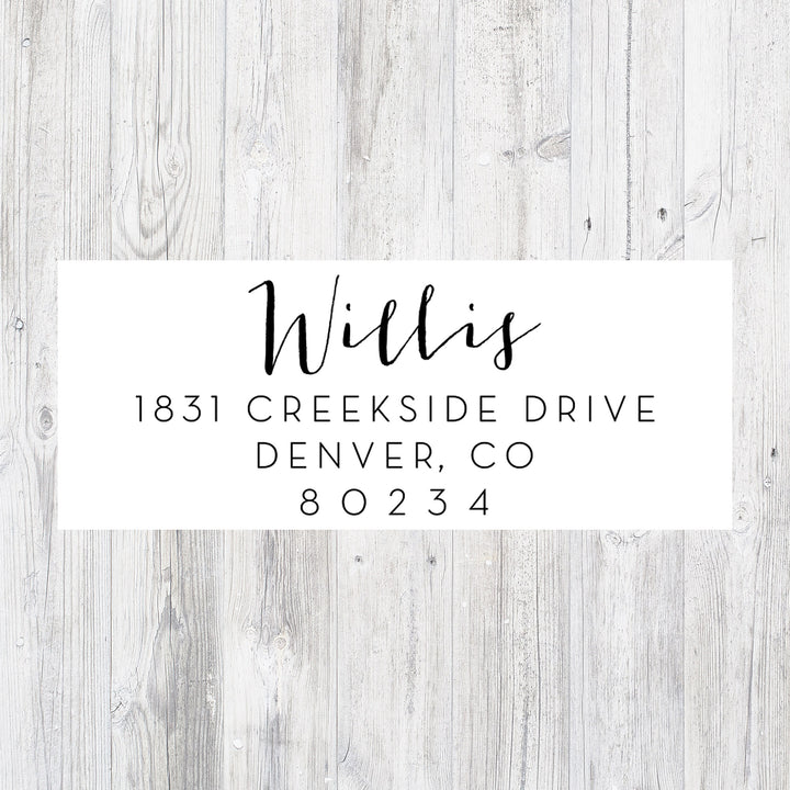 Return Address Stamp, Custom Address Stamp, Self-Inking Stamp, Calligraphy Stamp, Wooden Stamp, Rubber Stamp, Custom Stamp for Invitations