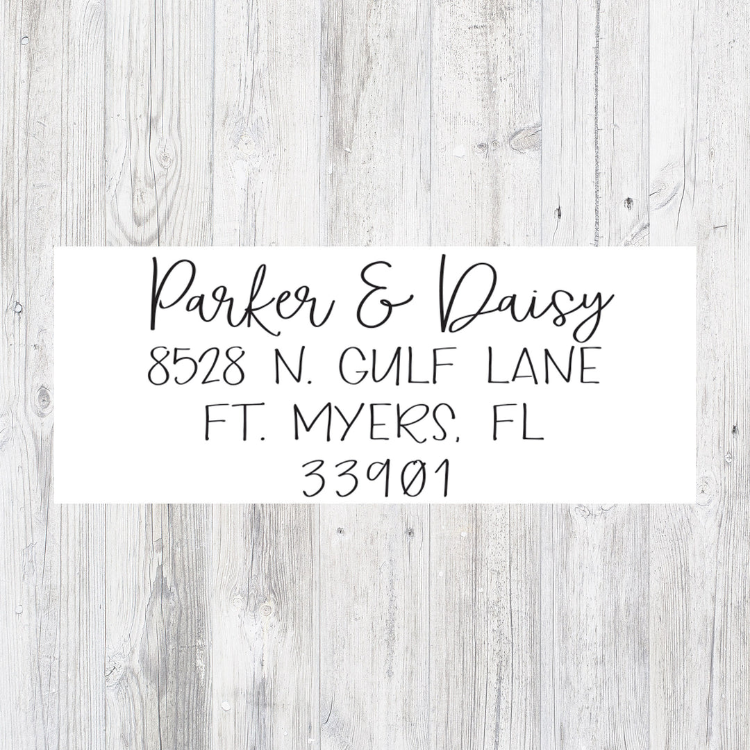 Custom Address Stamp, Wedding Return Address Stamp