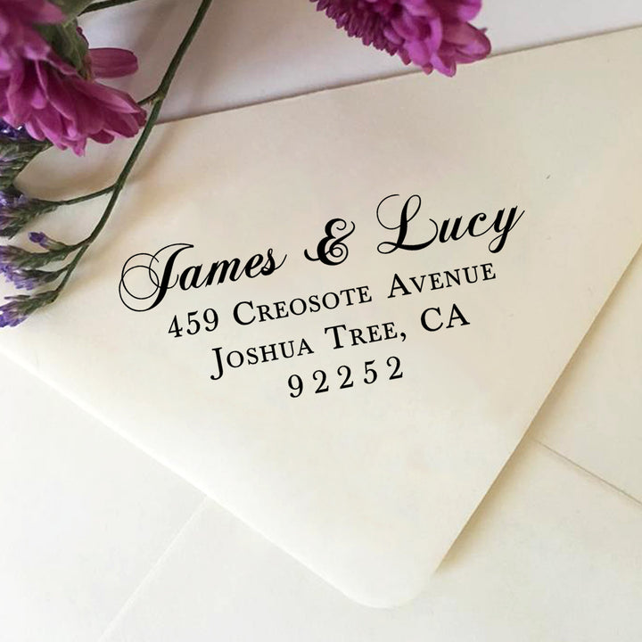 Custom Return Address Stamp, Wedding Address Stamp