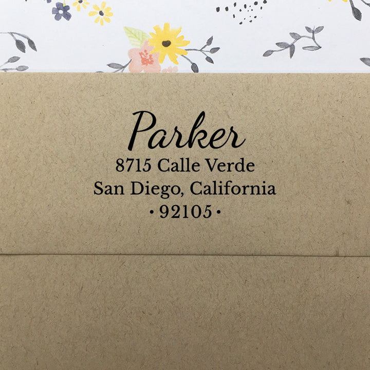 Return Address Stamp, Custom Address Family Name Stamp