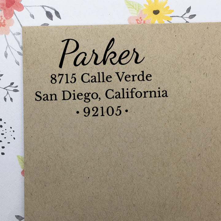 Return Address Stamp, Custom Address Family Name Stamp