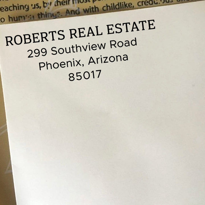 Custom Business Address Stamp, Personalized Company Name Stamp