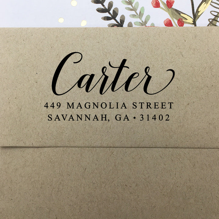 Custom Return Address Stamp, Elegant Wedding Stamp