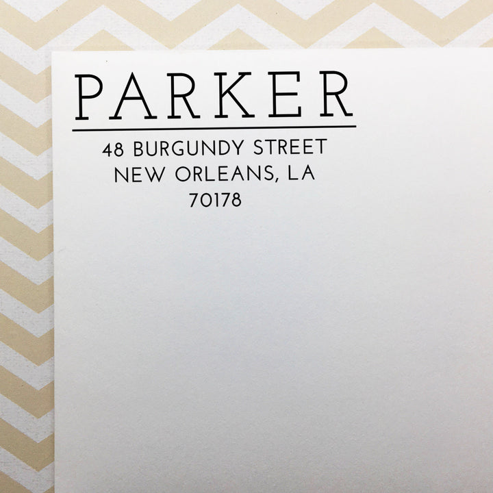 Personalized Return Address Stamp, Modern Family Name Address Stamp