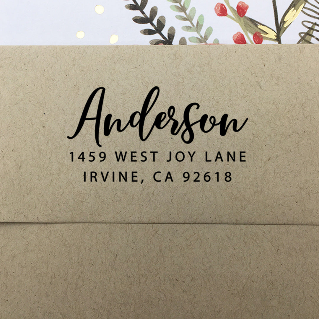 Modern Script Return Address Stamp