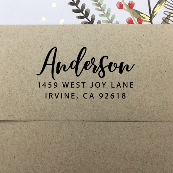 Modern Script Return Address Stamp