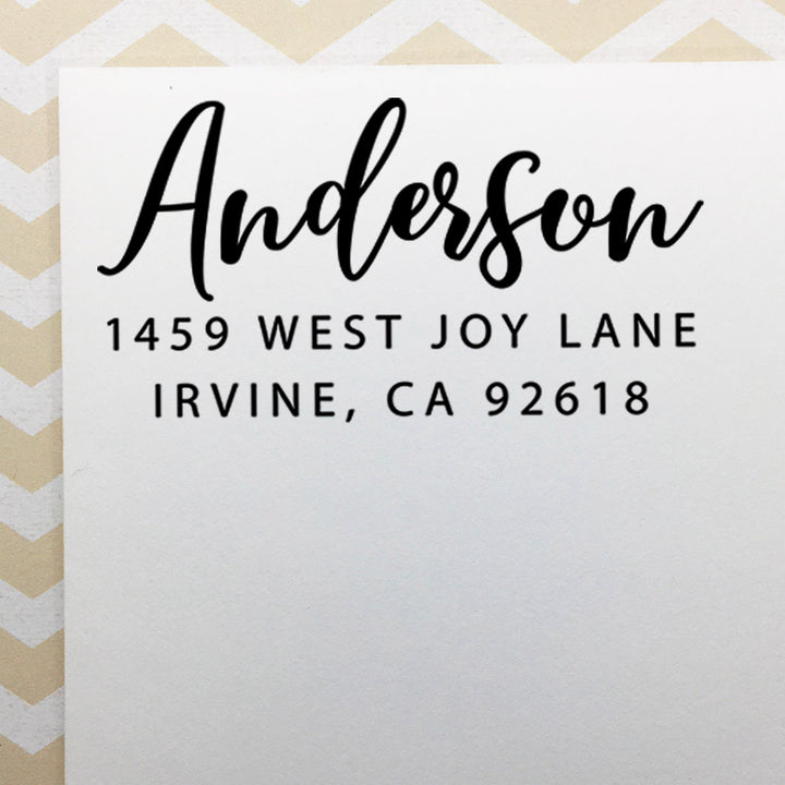 Modern Script Return Address Stamp