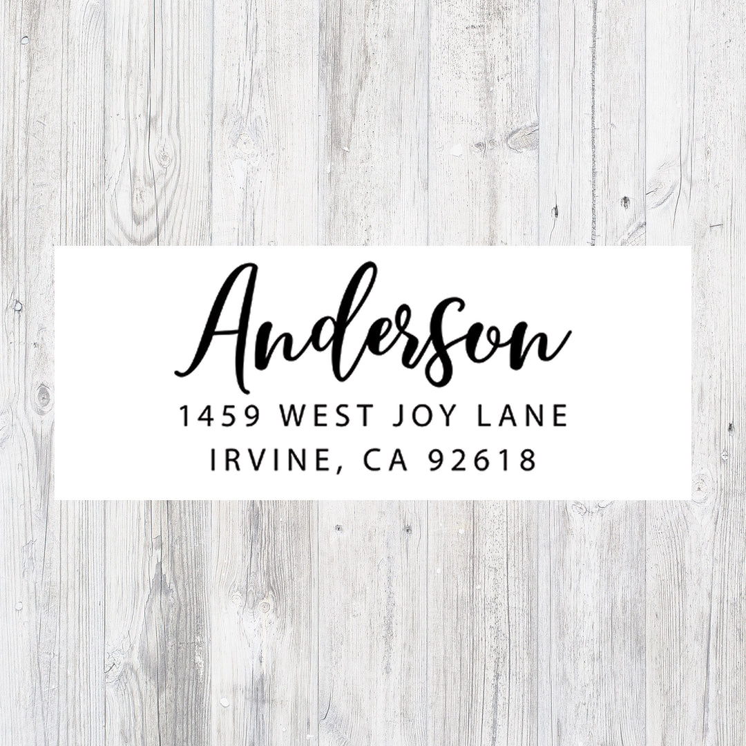 Modern Script Return Address Stamp